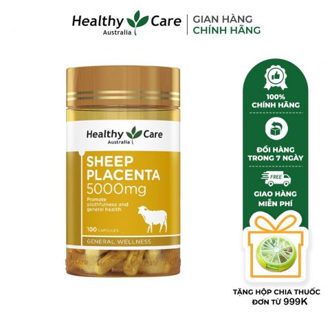 Viên uống nhau thai cừu chống lão hóa Healthy Care Sheep Placenta 100 viên