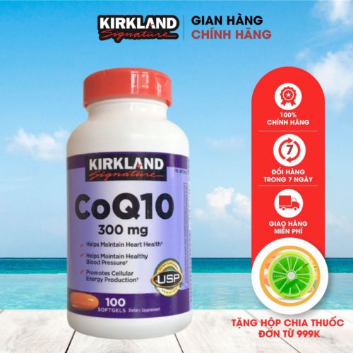 Viên uống bổ tim Kirkland Signature CoQ10 300mg giúp bổ tim mạch của Mỹ 100 viên